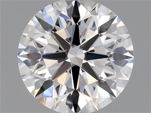 Picture of Natural Diamond 0.42 Carats, Round with Excellent Cut, D Color, VVS2 Clarity and Certified by GIA