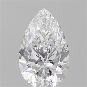 Foto Diamante Natural 3.70 quilates, De pera , Color D, claridad SI1 y certificado GIA de