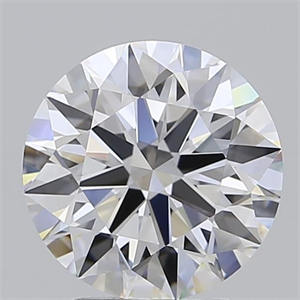 Picture of Lab Grown Diamond 2.57 Carats, Round with Excellent Cut, D Color, IF Clarity and Certified by GIA