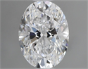 Natural Diamond 0.50 Carats, Oval with  Cut, D Color, VVS2 Clarity and Certified by GIA