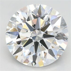 Picture of Lab Grown Diamond 4.07 Carats, Round with Excellent Cut, D Color, VVS1 Clarity and Certified by GIA