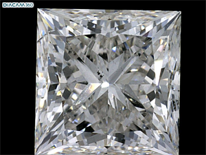Picture of Natural Diamond 3.00 Carats, Princess with  Cut, G Color, SI1 Clarity and Certified by GIA