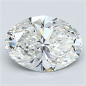 Natural Diamond 3.20 Carats, Oval with  Cut, G Color, VS2 Clarity and Certified by GIA