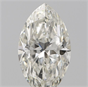 Natural Diamond 0.50 Carats, Marquise with  Cut, K Color, SI2 Clarity and Certified by GIA