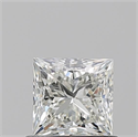 Natural Diamond 0.76 Carats, Princess with  Cut, J Color, VVS1 Clarity and Certified by GIA