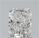 Natural Diamond 0.70 Carats, Radiant with  Cut, H Color, VVS1 Clarity and Certified by GIA