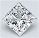 Natural Diamond 1.83 Carats, Princess with  Cut, F Color, VS1 Clarity and Certified by GIA