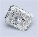 Natural Diamond 1.53 Carats, Radiant with  Cut, H Color, VS2 Clarity and Certified by GIA
