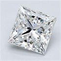 Natural Diamond 2.01 Carats, Princess with  Cut, G Color, VVS2 Clarity and Certified by GIA