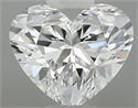 Natural Diamond 0.37 Carats, Heart with  Cut, E Color, VS2 Clarity and Certified by GIA