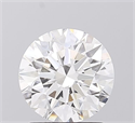 Lab Grown Diamond 1.57 Carats, Round with Ideal Cut, D Color, VS1 Clarity and Certified by IGI