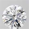 Lab Grown Diamond 3.54 Carats, Round with Ideal Cut, D Color, VS1 Clarity and Certified by IGI