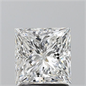 Natural Diamond 1.71 Carats, Princess with  Cut, G Color, SI1 Clarity and Certified by GIA