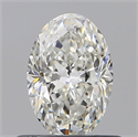 Natural Diamond 0.65 Carats, Oval with  Cut, H Color, VS1 Clarity and Certified by GIA