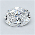 Natural Diamond 1.20 Carats, Oval with  Cut, D Color, VVS2 Clarity and Certified by GIA