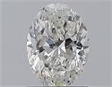 Natural Diamond 1.00 Carats, Oval with  Cut, G Color, SI2 Clarity and Certified by GIA