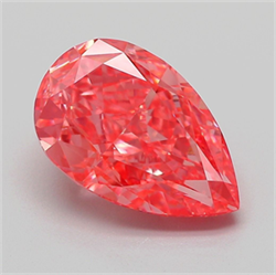 Picture of Lab Grown Diamond 4.28 Carats, Pear with  Cut, Fancy Vivid Pink Color, VVS2 Clarity and Certified by IGI