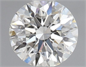 Natural Diamond 0.50 Carats, Round with Excellent Cut, H Color, VS2 Clarity and Certified by GIA