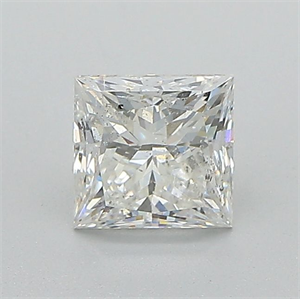 Picture of Natural Diamond 0.84 Carats, Princess with  Cut, G Color, I1 Clarity and Certified by GIA