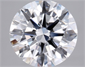Lab Grown Diamond 2.76 Carats, Round with Ideal Cut, E Color, VVS1 Clarity and Certified by IGI