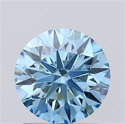Picture of Lab Grown Diamond 1.36 Carats, Round with Excellent Cut, Fancy Vivid Blue Color, VS1 Clarity and Certified by IGI