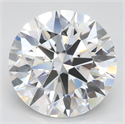 Lab Grown Diamond 4.35 Carats, Round with Excellent Cut, D Color, VVS2 Clarity and Certified by GIA