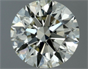 Natural Diamond 0.70 Carats, Round with Excellent Cut, L Color, VVS1 Clarity and Certified by IGI