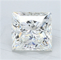Natural Diamond 3.03 Carats, Princess with  Cut, H Color, VVS2 Clarity and Certified by GIA