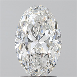 Picture of Natural Diamond 1.70 Carats, Oval with  Cut, E Color, SI2 Clarity and Certified by GIA