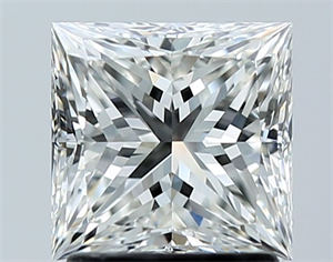 Picture of Natural Diamond 1.70 Carats, Princess with  Cut, H Color, VVS2 Clarity and Certified by GIA