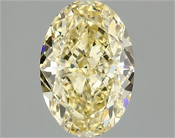 Picture of Lab Grown Diamond 2.10 Carats, Oval with  Cut, Fancy Yellow Color, VS1 Clarity and Certified by IGI