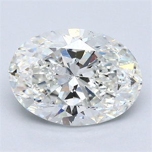 Picture of Natural Diamond 2.51 Carats, Oval with  Cut, H Color, SI1 Clarity and Certified by GIA