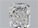 Natural Diamond 1.70 Carats, Radiant with  Cut, F Color, SI2 Clarity and Certified by HRD