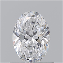 Natural Diamond 0.70 Carats, Oval with  Cut, D Color, VS2 Clarity and Certified by GIA