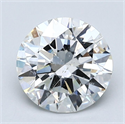 Natural Diamond 2.03 Carats, Round with Excellent Cut, H Color, SI2 Clarity and Certified by GIA
