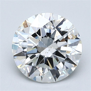 Picture of Natural Diamond 2.03 Carats, Round with Excellent Cut, H Color, SI2 Clarity and Certified by GIA