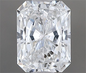 Picture of Natural Diamond 0.51 Carats, Radiant with  Cut, E Color, I1 Clarity and Certified by GIA