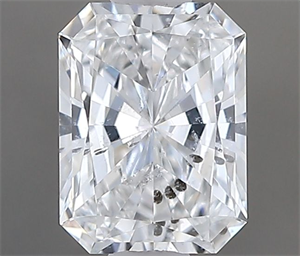 Picture of Natural Diamond 0.51 Carats, Radiant with  Cut, E Color, I1 Clarity and Certified by GIA