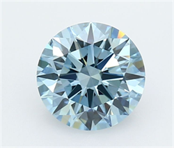 Picture of Lab Grown Diamond 1.79 Carats, Round with Ideal Cut, Fancy Vivid Blue Color, VVS2 Clarity and Certified by IGI