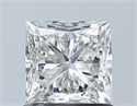 Natural Diamond 1.02 Carats, Princess with  Cut, H Color, SI1 Clarity and Certified by GIA