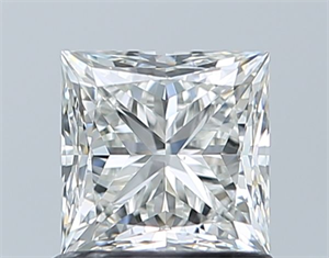 Picture of Natural Diamond 1.02 Carats, Princess with  Cut, H Color, SI1 Clarity and Certified by GIA