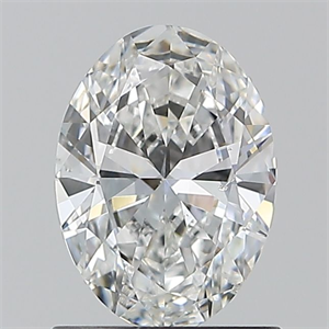 Foto Diamante Natural 0.90 quilates, Ovalado , Color F, claridad SI1 y certificado GIA de