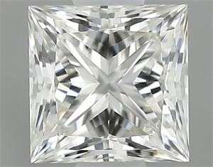 Picture of Natural Diamond 0.51 Carats, Princess with  Cut, K Color, IF Clarity and Certified by GIA