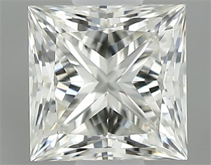 Picture of Natural Diamond 0.51 Carats, Princess with  Cut, K Color, IF Clarity and Certified by GIA