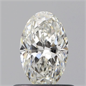 Natural Diamond 0.51 Carats, Oval with  Cut, H Color, VS2 Clarity and Certified by GIA