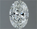 Natural Diamond 0.50 Carats, Oval with  Cut, G Color, SI2 Clarity and Certified by GIA