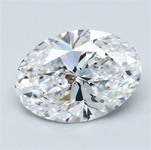 Picture of Natural Diamond 3.03 Carats, Oval with  Cut, D Color, SI1 Clarity and Certified by GIA