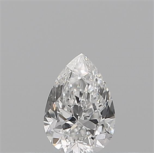 Picture of Natural Diamond 0.12 Carats, Pear with  Cut, D Color, VS2 Clarity and Certified by IGI