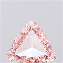 Picture of Lab Grown Diamond 1.28 Carats, TRIANGULAR with  Cut, Fancy Intense Pink Color, VS1 Clarity and Certified by IGI
