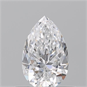 Natural Diamond 0.51 Carats, Pear with  Cut, D Color, VS1 Clarity and Certified by GIA